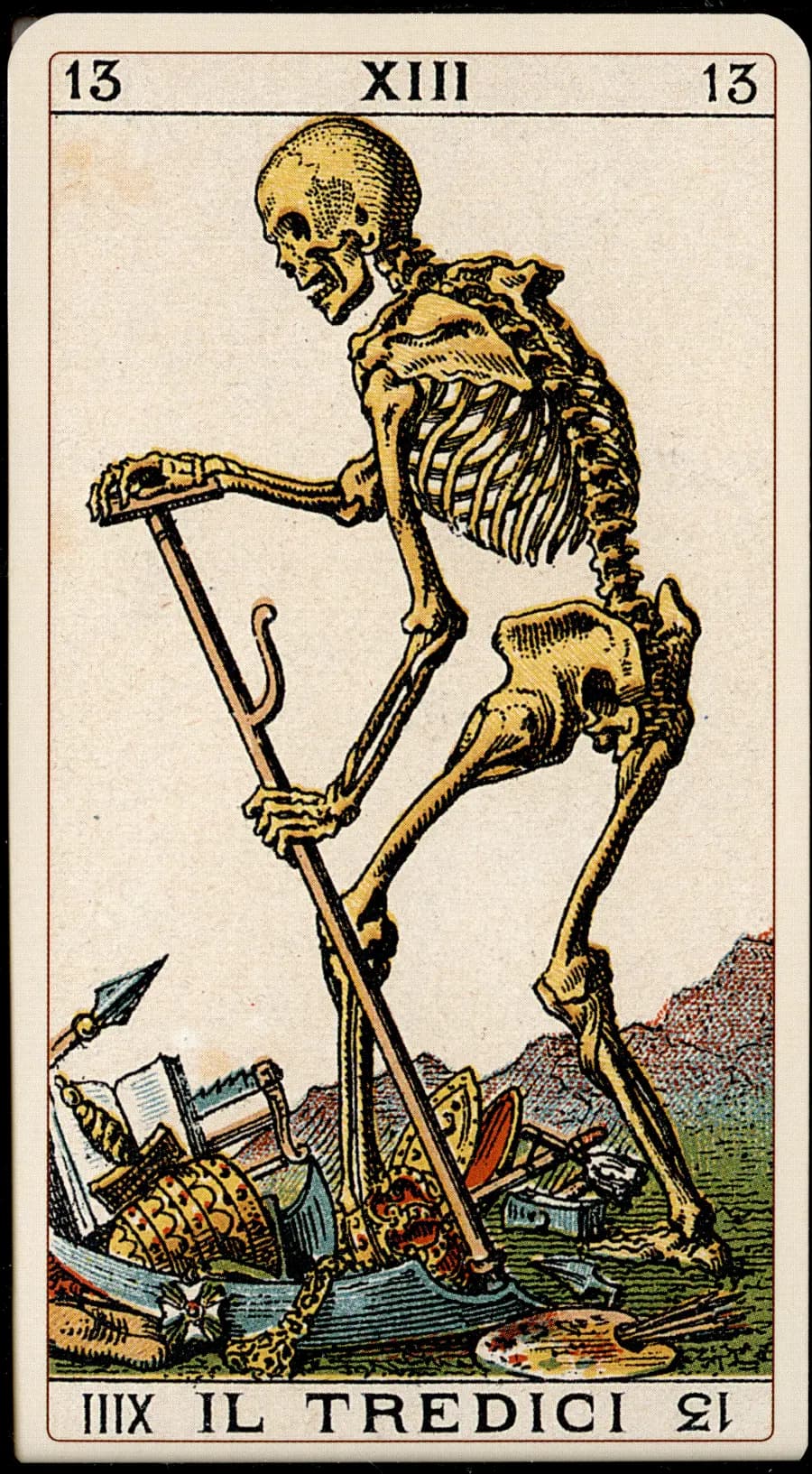 The Death card from the Tarocchino Milanese deck