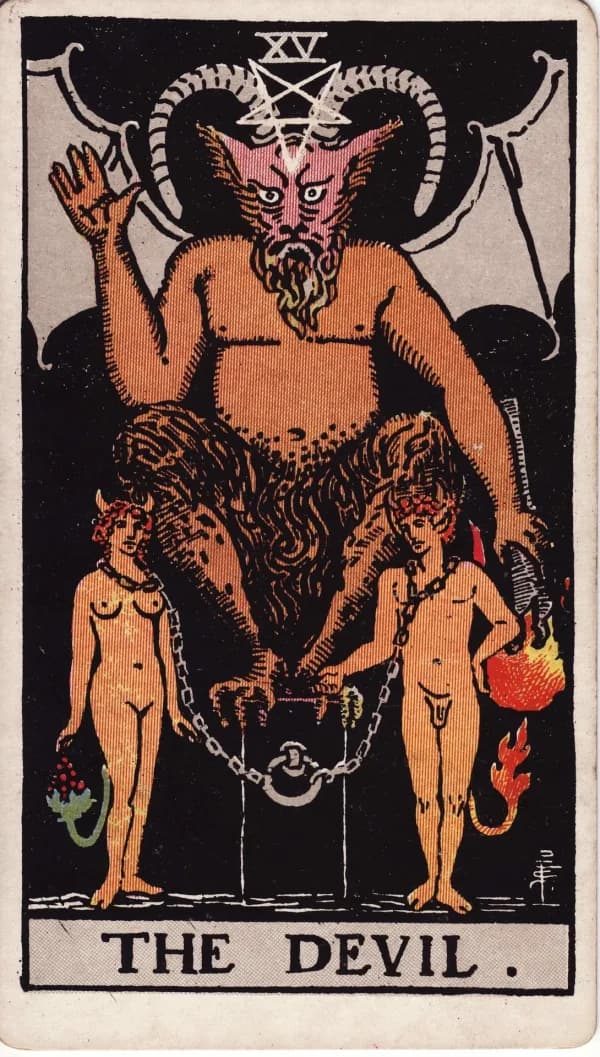The Devil card from the Rider-Waite-Smith deck