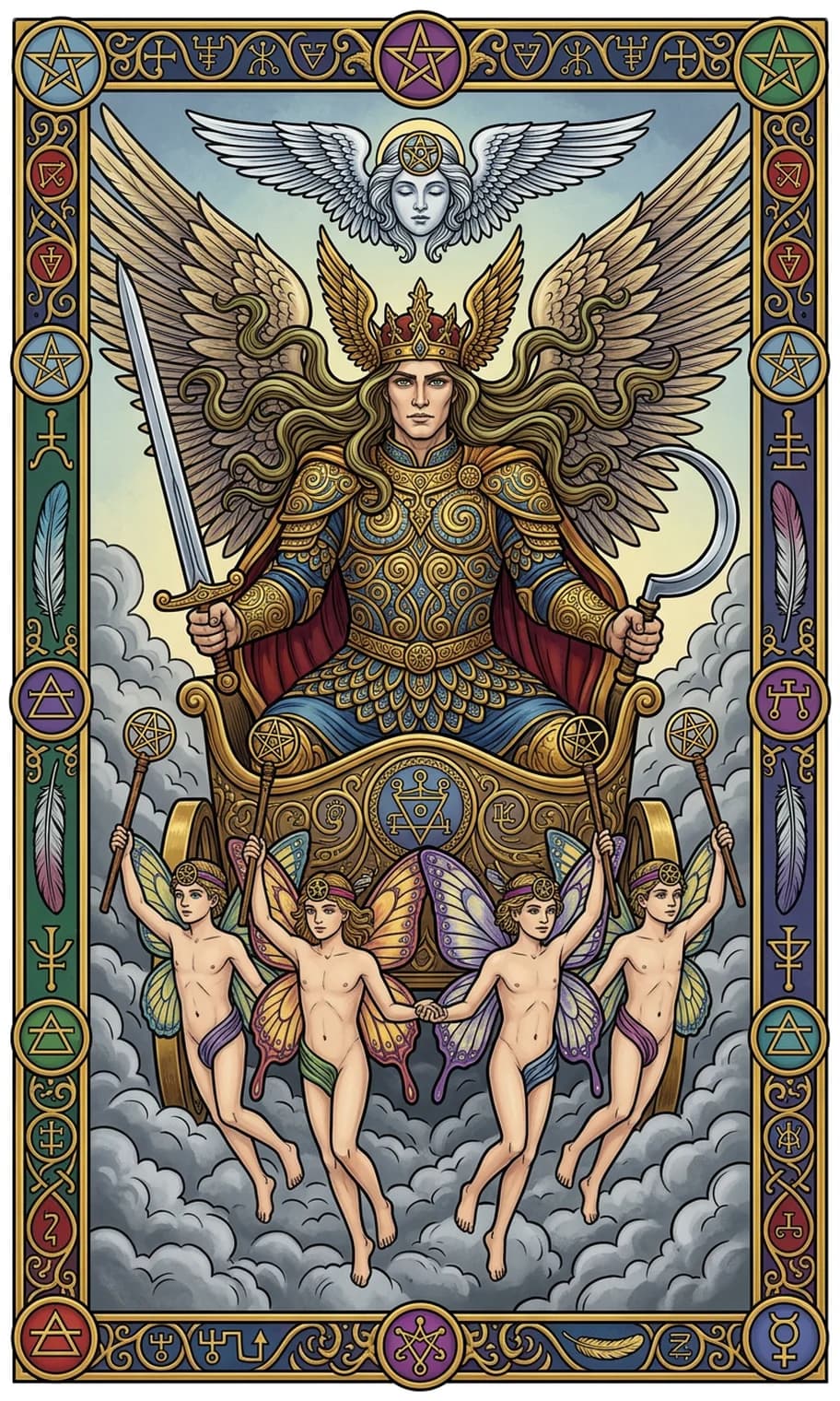 Prince of Swords from the Golden Dawn deck