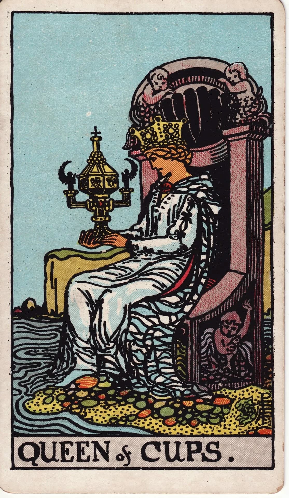 Queen of Cups from the Rider-Waite-Smith deck