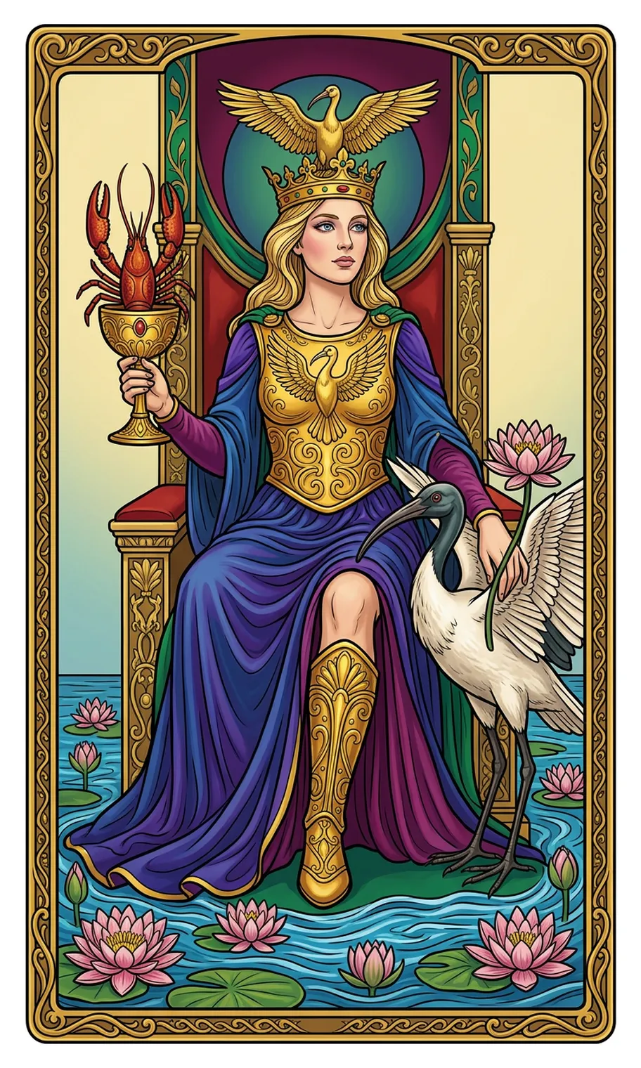 Queen of Cups from the Golden Dawn deck