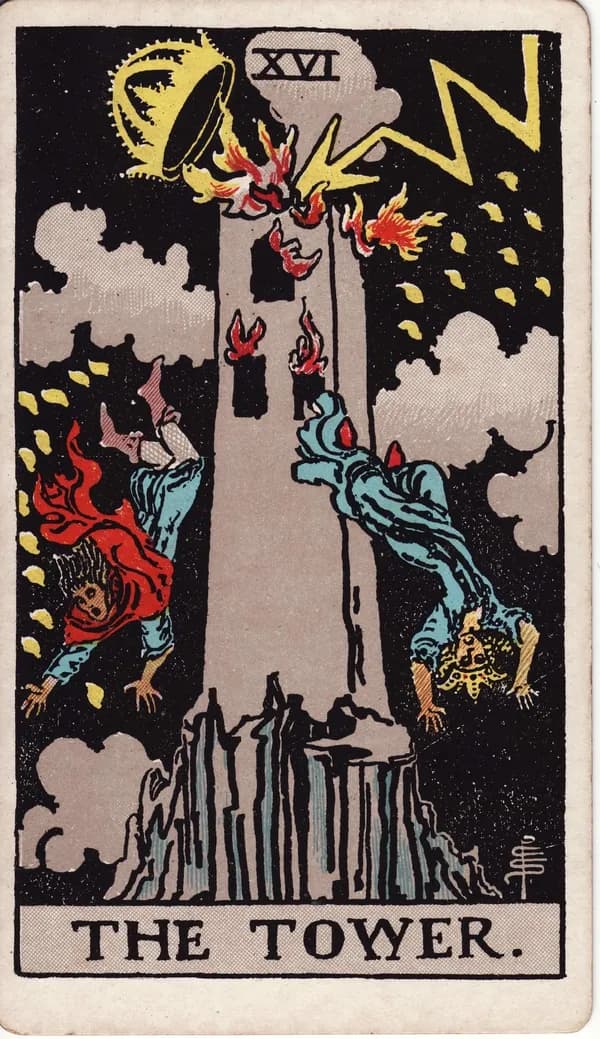 The Tower card from the Rider-Waite-Smith deck