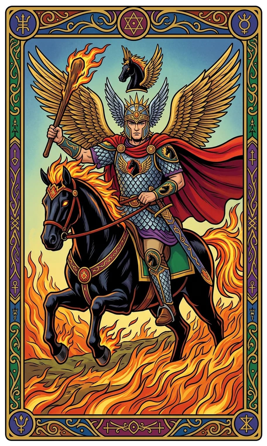 King of Wands from the Golden Dawn deck