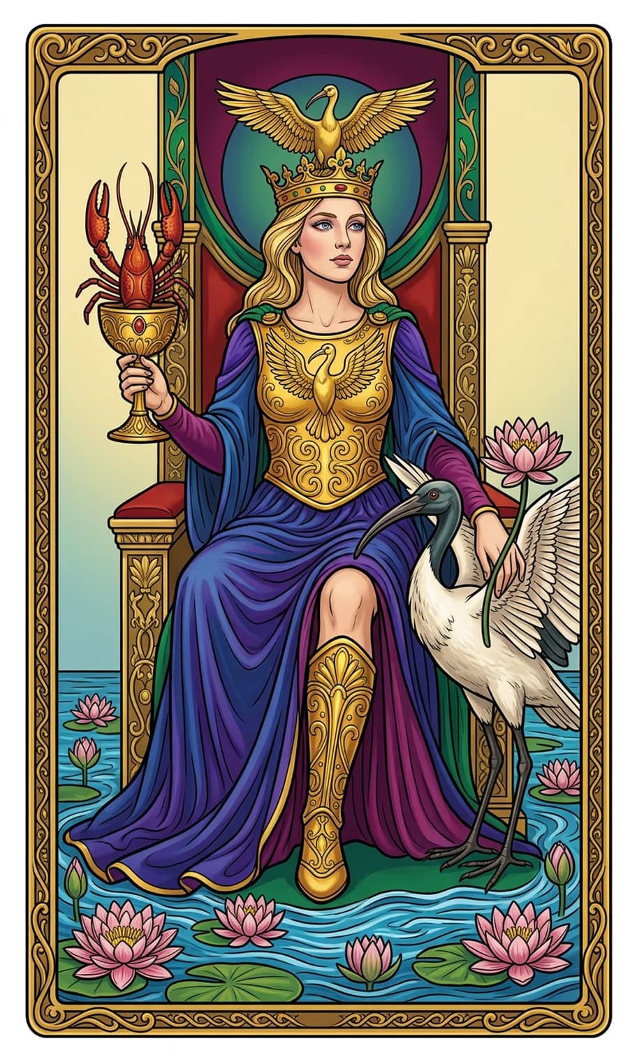 Queen of Cups from the Golden Dawn deck