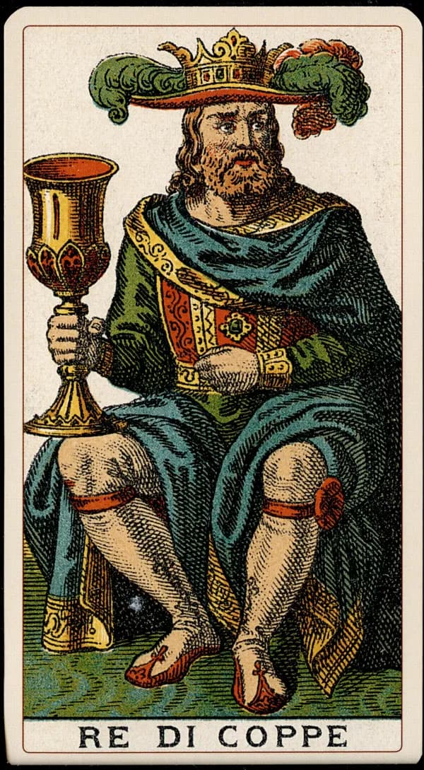 Re di Coppe from the Tarocchino Milanese deck