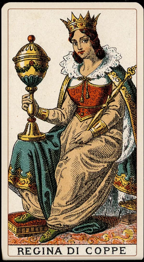 Regina di Coppe from the Tarocchino Milanese deck