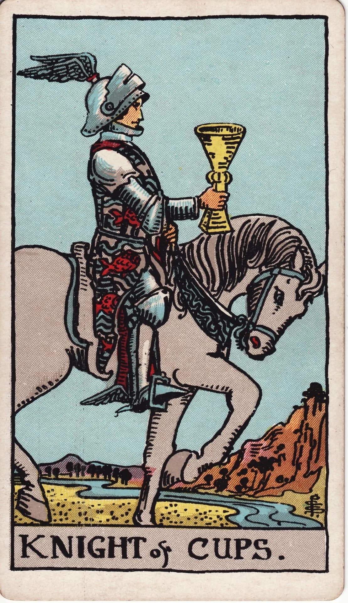 Knight of Cups from the Rider-Waite-Smith deck