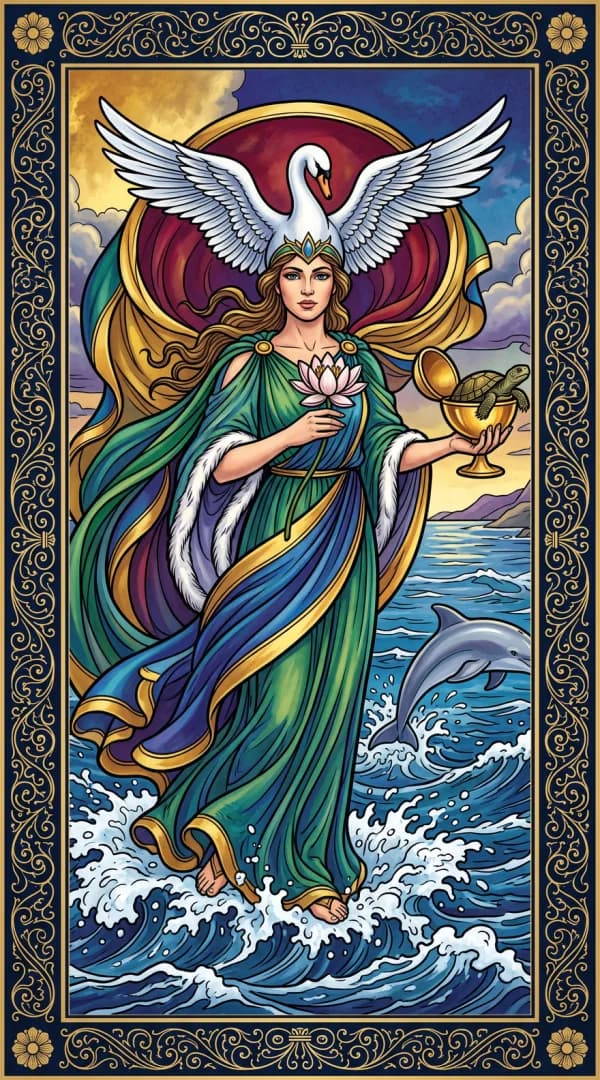 The Princess of Cups card from the Golden Dawn deck