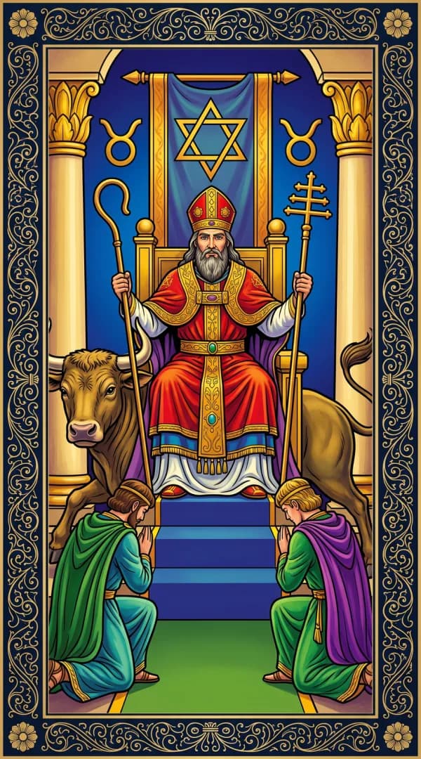 The Hierophant card from the Golden Dawn deck