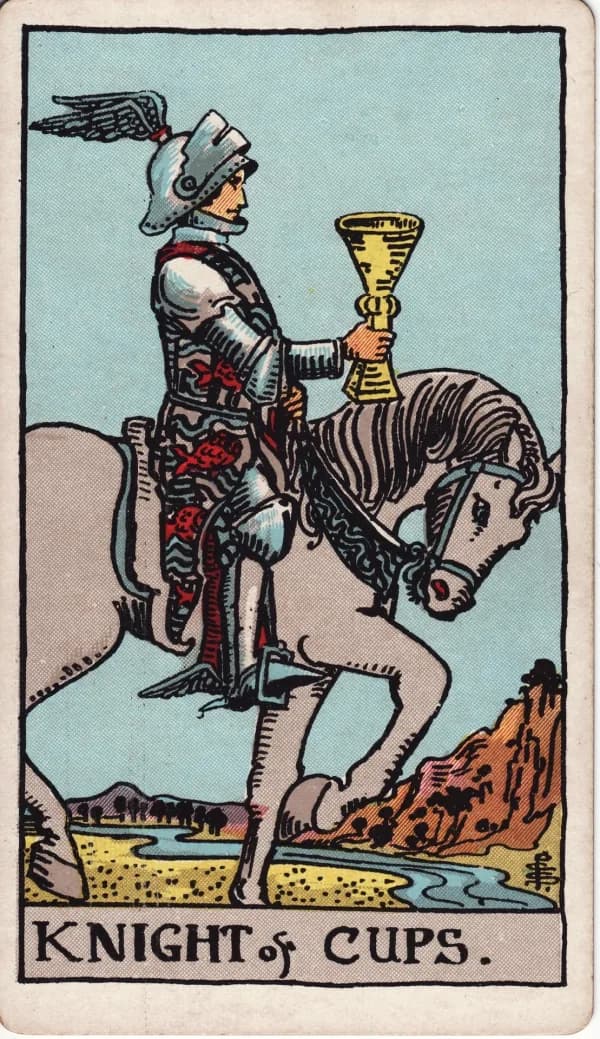 The Knight of Cups card from the Rider-Waite-Smith deck