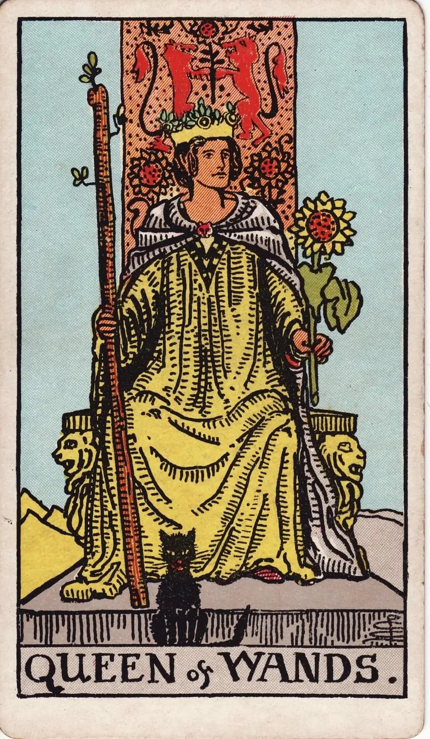 Queen of Wands from the Rider-Waite-Smith deck