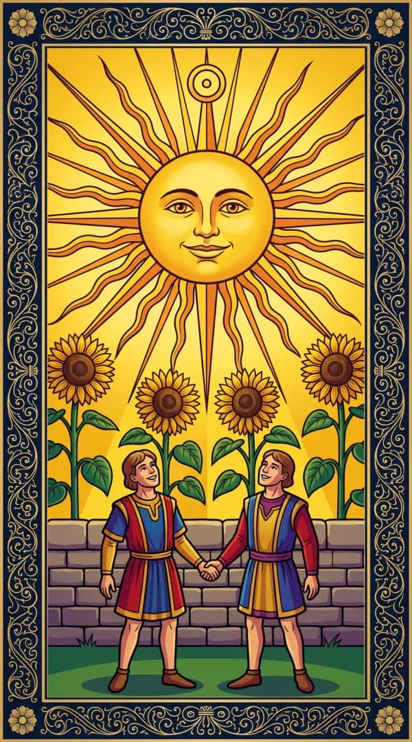 The Sun card from the Golden Dawn deck