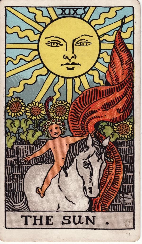 The Sun card from the Rider-Waite-Smith deck