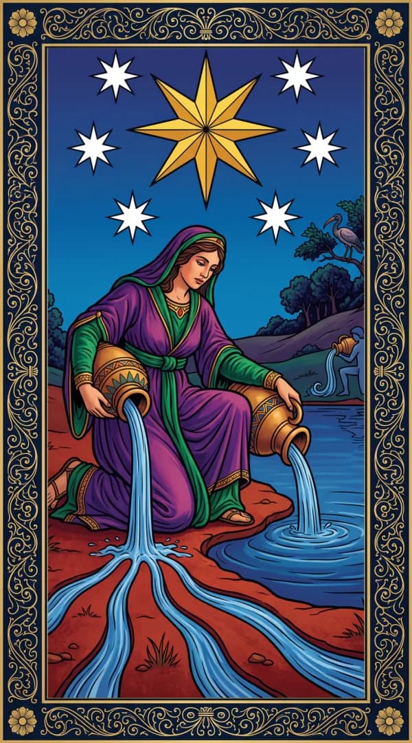 The Star card from the Golden Dawn deck